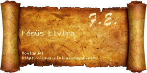 Fésüs Elvira névjegykártya